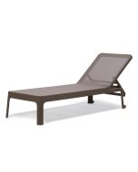 Sezlong exterior Nardi Plano cu cadru PPF tabacco si sintetic castagno
