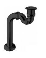 Sifon click-clack Besco Retro pentru cazi freestanding, negru mat