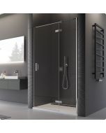 Usa de dus pivotanta cu parte fixa Ronal (SanSwiss) Pur Aquaperle 120cm stanga, sticla securizata transparenta 8mm , profil crom