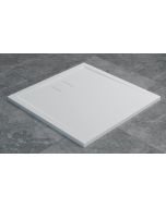 Cadita de dus patrata Ronal (SanSwiss) Livada W20Q, 80x80 cm slim, marmura sintetica , alb