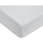 Cearceaf de pat cu elastic Descamps Unis Satin 160x200cm, Bleu-Gri