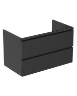Dulap baza Ideal Standard Tesi 80x49x44mm cu doua sertare, negru mat