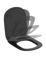 Capac WC Ideal Standard Tesi slim cu inchidere lenta, negru mat