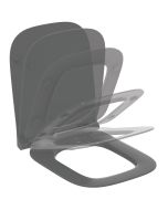Capac WC Ideal Standard I.Life B slim cu inchidere lenta, gri lucios