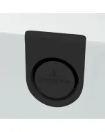 Set ornamente pentru sifon cu preaplin pentru cada Villeroy & Boch Oberon, negru mat