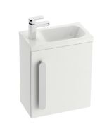 Corp dulap baza pentru lavoar asimetric Ravak Concept Chrome SD 400, 40x22x50cm, alb