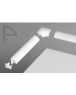 Set conectori profile mascare Ravak 6mm, alb