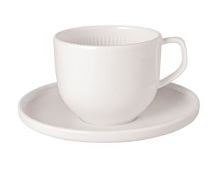 Ceasca si farfuriuta pentru cafea Villeroy & Boch Afina 150ml, alb