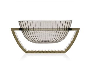Bol decorativ Kartell U Shine design Eugeni Quitllet, 29x14cm, verde transparent