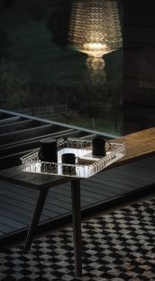 Tava Kartell Piazza design Fabio Novembre, 48x37cm, transparent