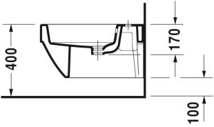 Bideu suspendat Duravit Vero Air