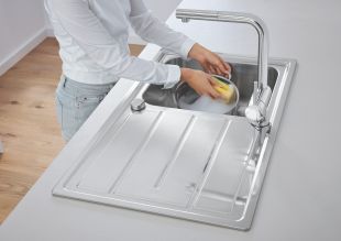 Chiuveta bucatarie Grohe K500 45 -S, 860x500mm, inox satinat