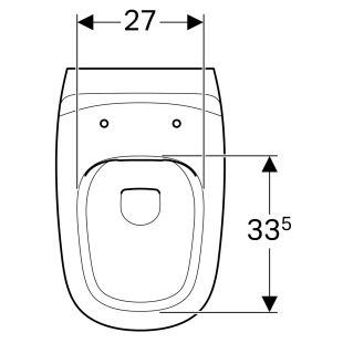 Set vas wc suspendat Geberit Citterio Rimfree 56cm, KeraTect si capac cu inchidere lenta, alb