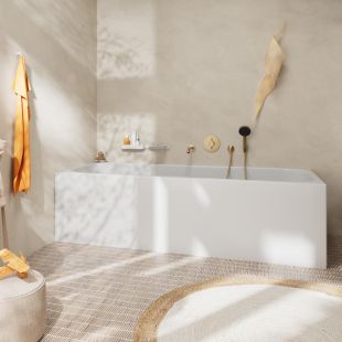Pipa cada Hansgrohe Tecturis S 19.8cm, bronz periat