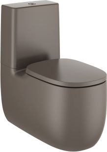 Capac wc Roca Beyond cu inchidere lenta si QuickRelease, cafea