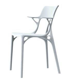 Scaun Kartell A.I. design Philippe Starck, alb