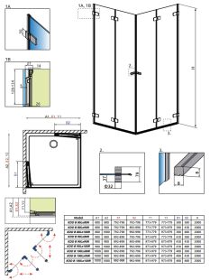 Usa de dus Radaway Arta KDD B 100cm deschidere stanga, profil Chrome+