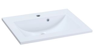 Set mobilier Sanotechnik Soho cu dulap baza suspedat si lavoar compozit 80x46cm, stejar natur