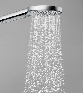 Para de dus Hansgrohe Raindance Select E 120 cu 3 jeturi, alb mat