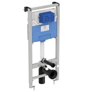 Set vas wc Ideal Standard i.life A Rimless+ cu functie de bideu, capac inchidere lenta si rezervor incastrat cu cadru Prosys 120M