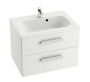 Dulap baza pentru lavoar Ravak Concept Chrome II SD600 cu doua sertare, 60x49x50cm, alb