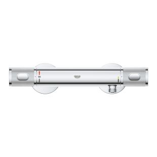 Baterie dus termostatata Grohe Precision Feel cu set de dus Vitalio Start 110 cu bara 90cm, crom