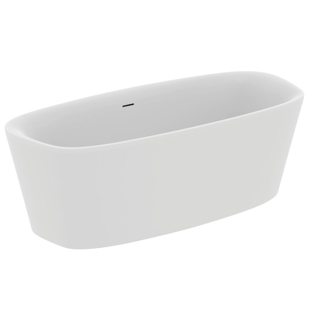 Cada freestanding Ideal Standard Dea 180x80cm  cu sifon tip push-open inclus  alb mat