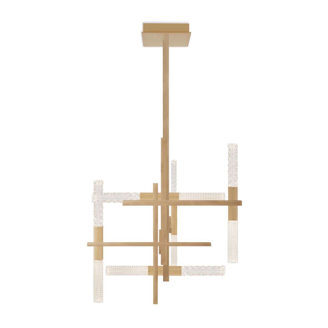 Suspensie Contardi Mikado 1200  design Massimiliano Raggi  LED 10x4W  alama satinata  cristal