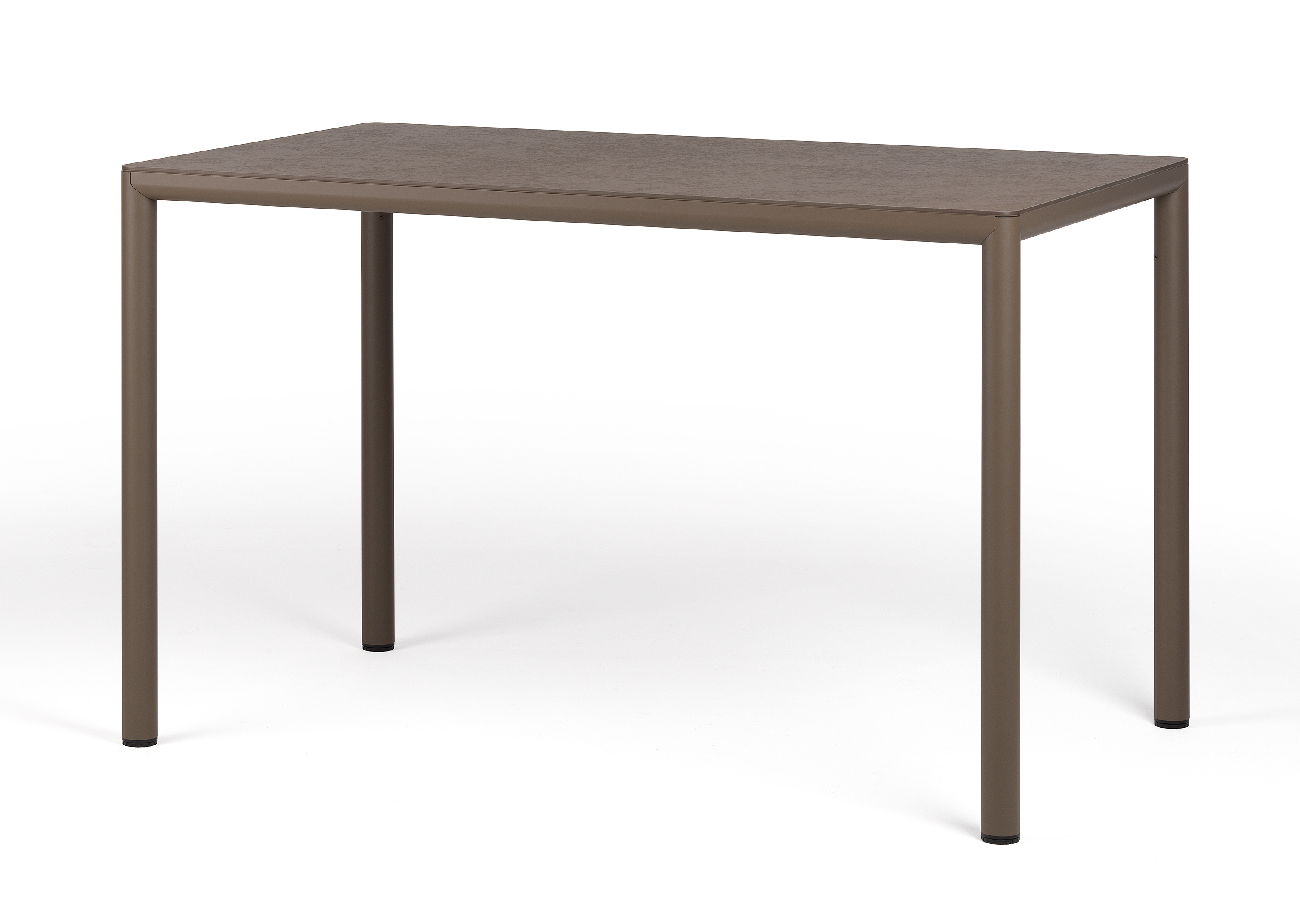 Masa exterior Nardi Piave 120x70cm  h76cm  baza aluminiu  top HPL Materia  tabacco