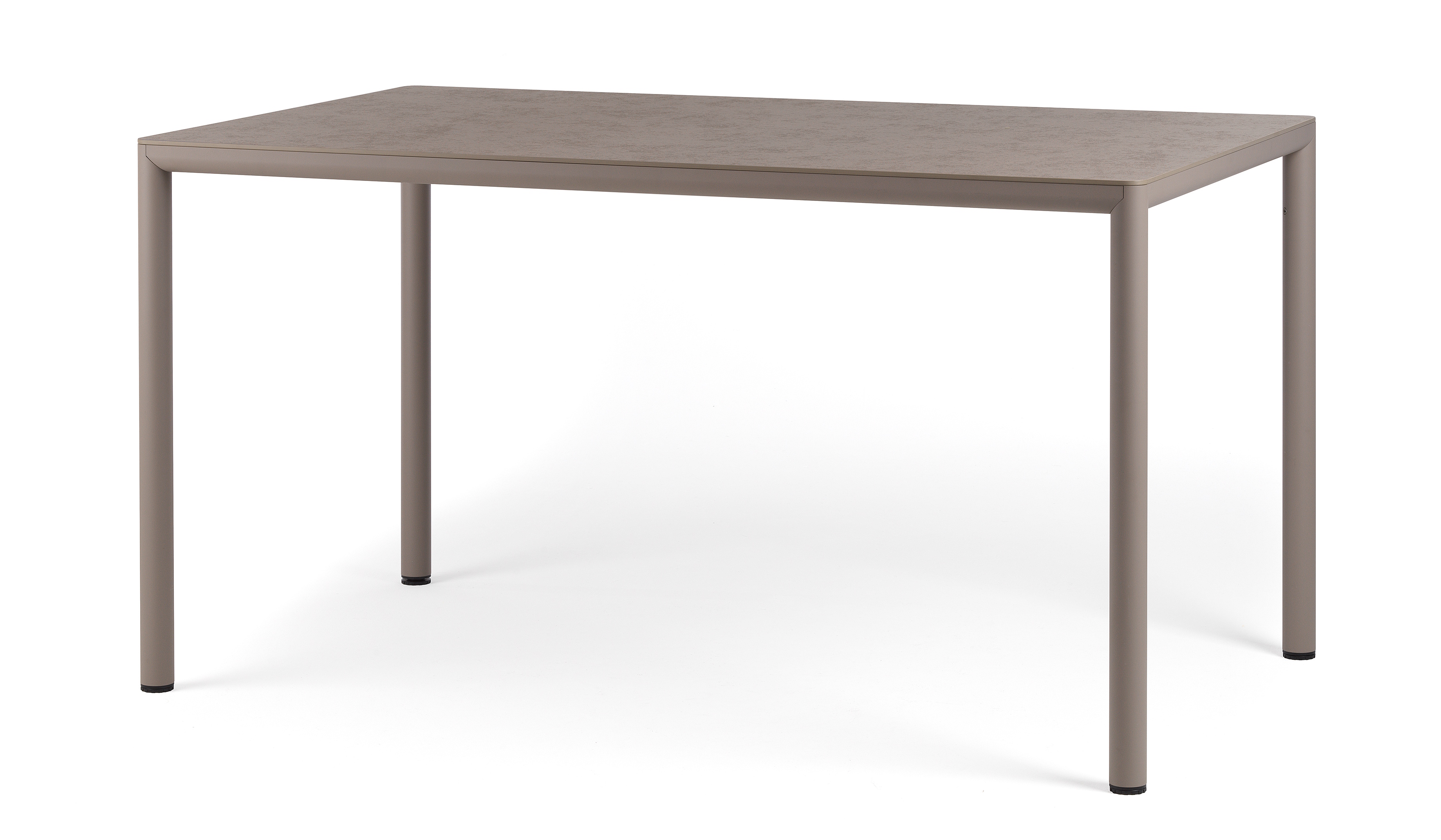 Masa exterior Nardi Piave 140x80cm  h76cm  baza aluminiu  top HPL Materia  tortora