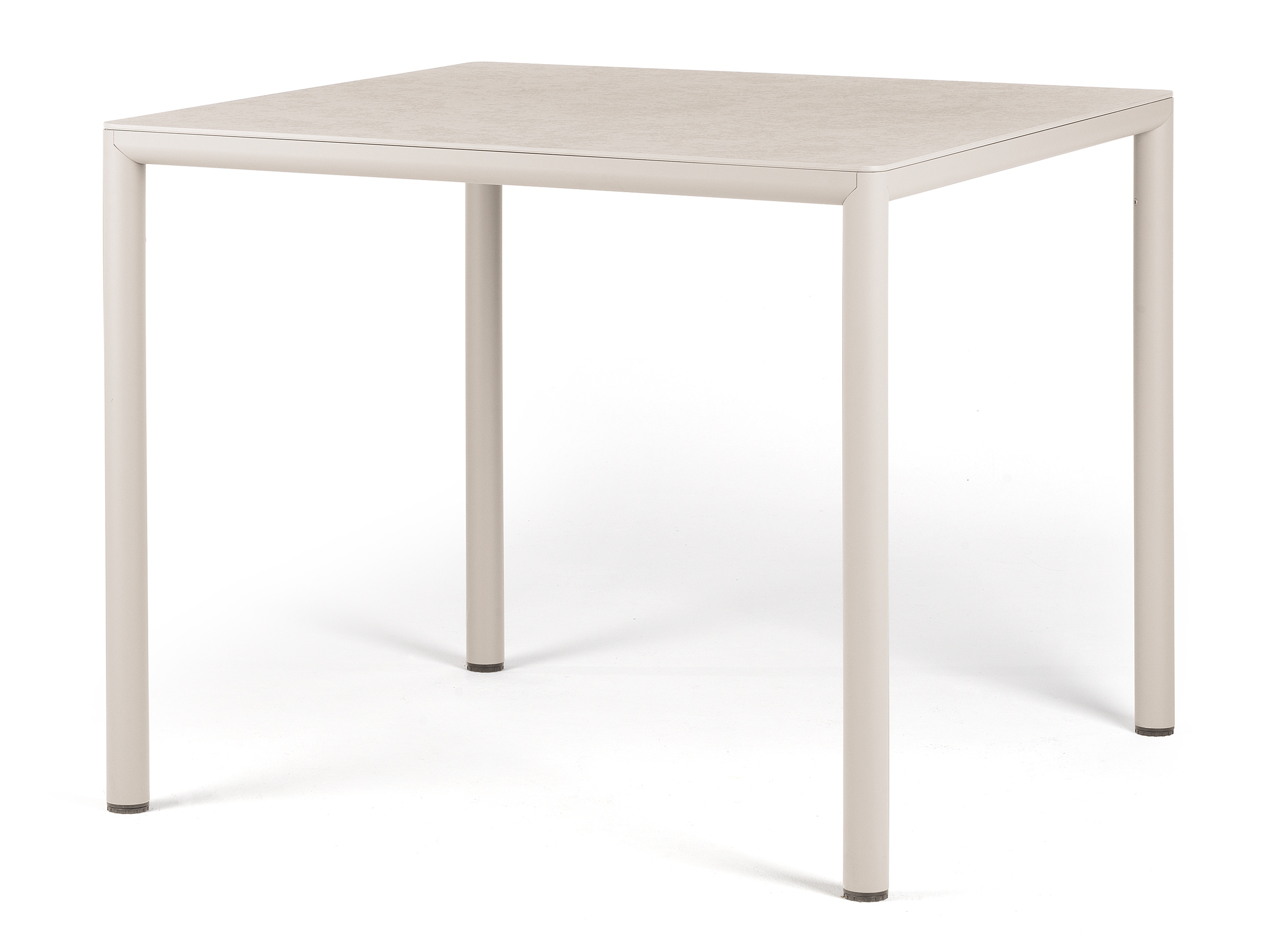 Masa exterior Nardi Piave 90  89x89cm  h76cm  baza aluminiu  top HPL Materia  corda