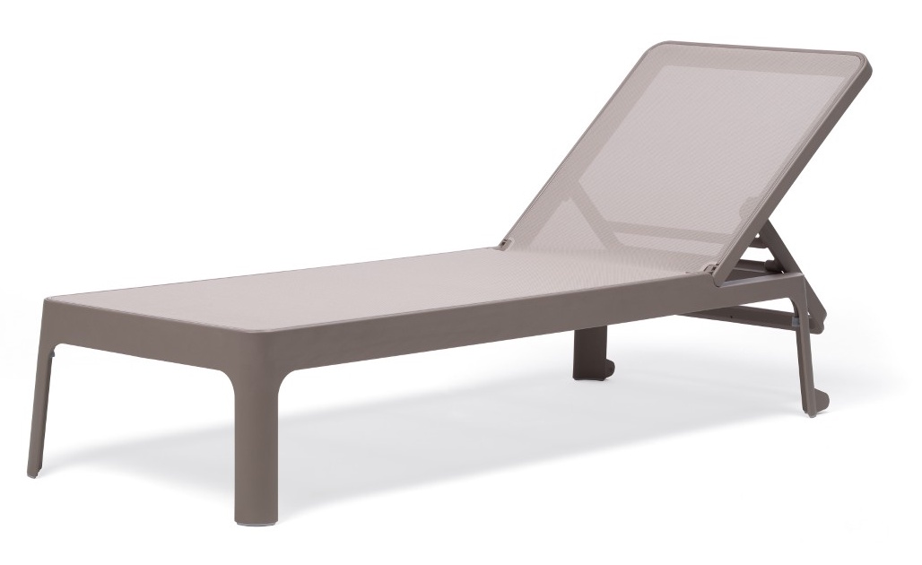 Sezlong exterior Nardi Plano cu cadru PPF tortora si sintetic tortora