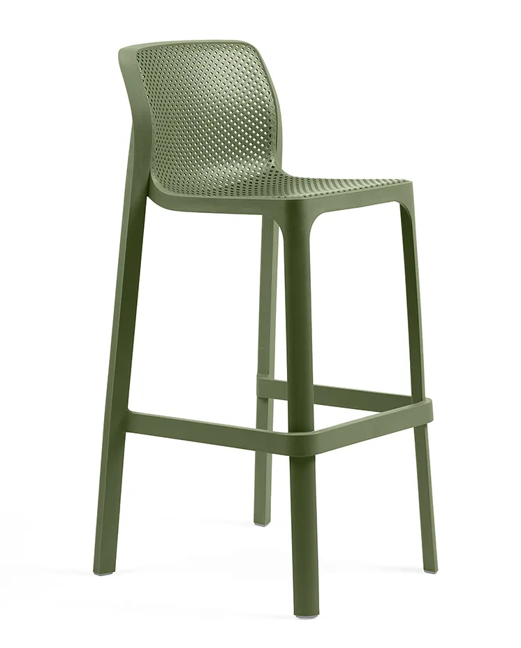 Scaun inalt exterior Nardi Net Stool  h76cm  verde agave