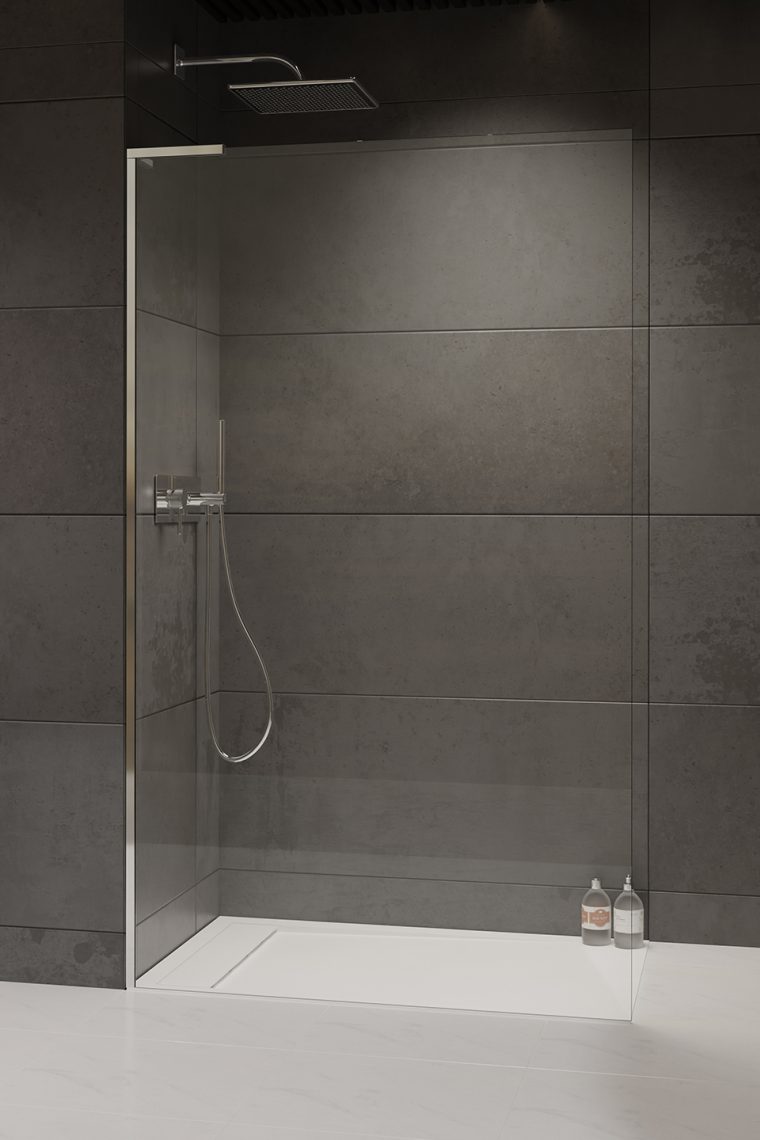 Cabina de dus tip Walk-in Radaway MODO SL II 90 cm  orientare dreapta  profil crom lucios