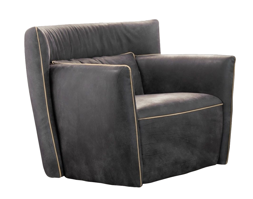 Fotoliu rotativ Gamma Tulip POL  piele Burt F615  HandMade in Italy Fotolii