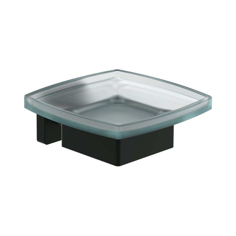 Savoniera cu suport de perete Villeroy & Boch Elements Striking negru mat