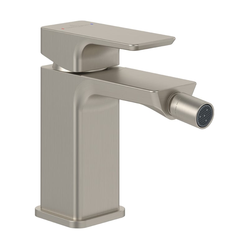 Baterie bideu Villeroy & Boch Subway 3.0  ventil pop-up  nichel periat