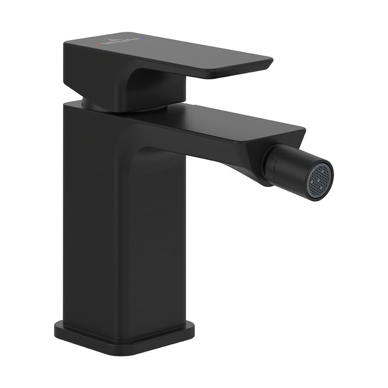 Baterie bideu Villeroy & Boch Subway 3.0  ventil pop-up  negru mat