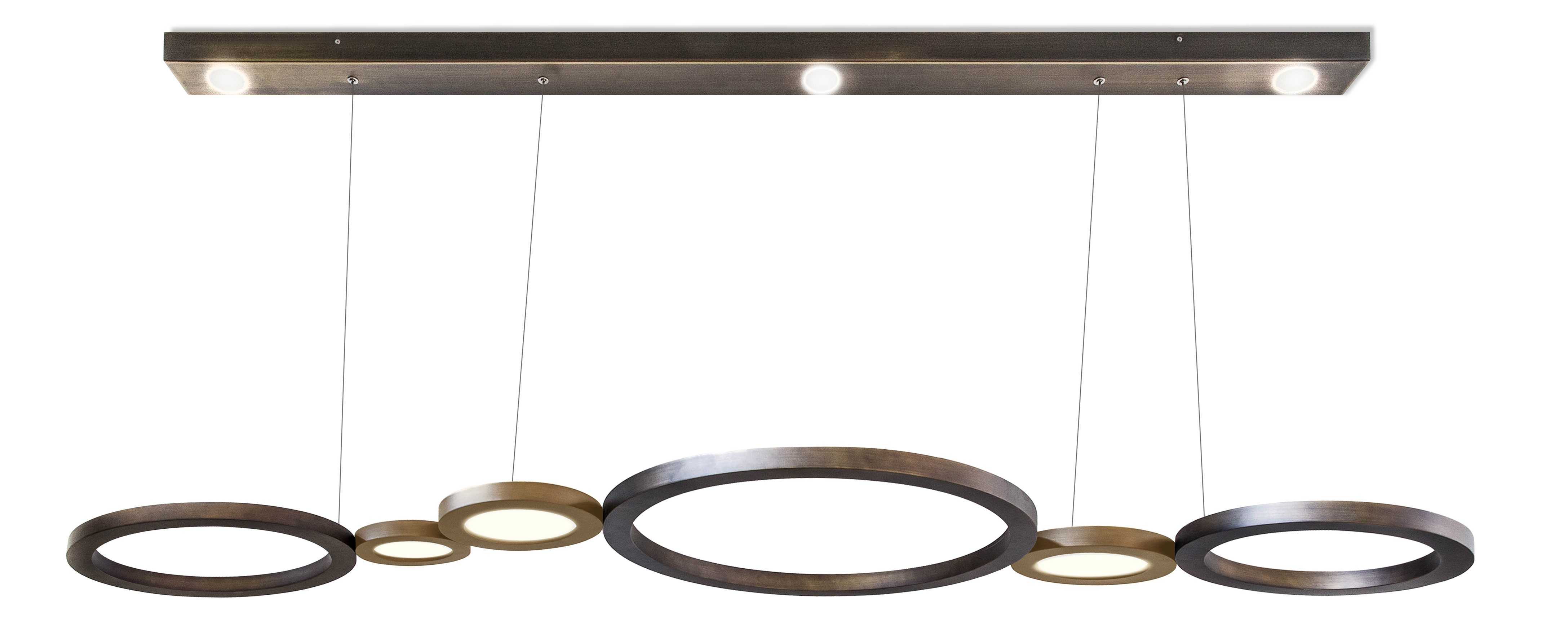 Suspensie Contardi Vegas  design Massimiliano Raggi  LED  L200cm  h208cm  bronz satinat