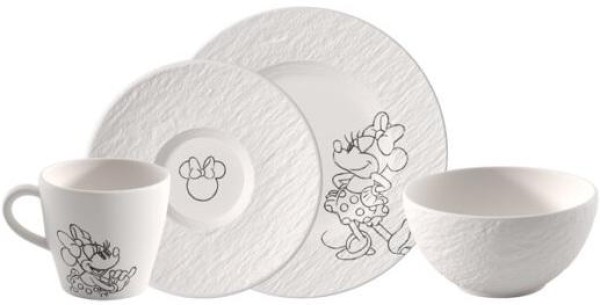 Set Villeroy & Boch Manufacture Disney Mickey Mouse Breakfast   4 piese  alb